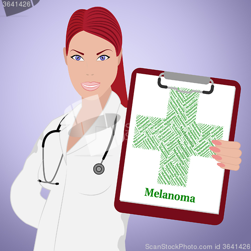 Image of Melanoma Word Represents Poor Health And Afflictions