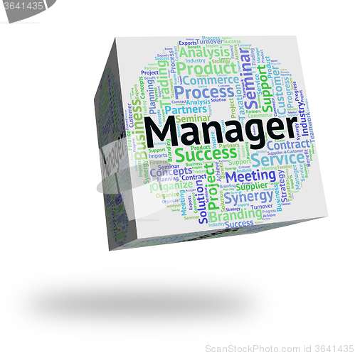 Image of Manager Word Indicates Text Chief And Supervisor