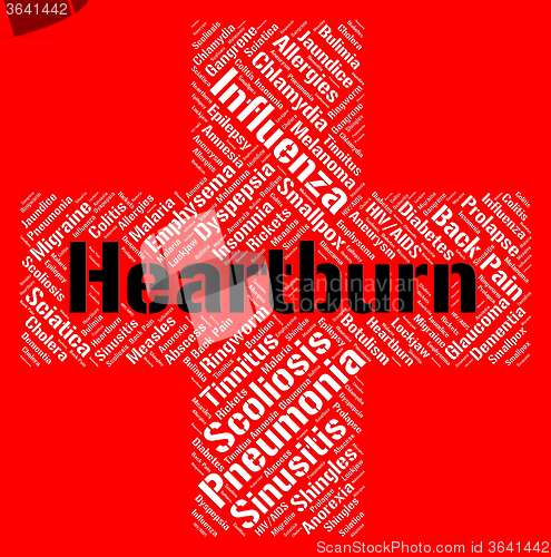 Image of Heartburn Word Means Poor Health And Ailment