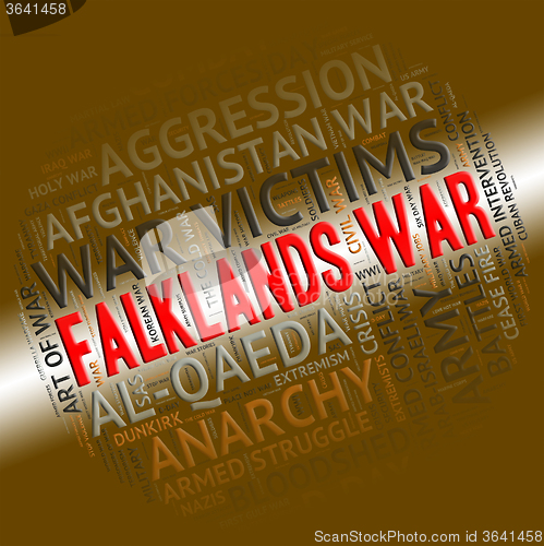 Image of Falklands War Means Warfare Fight And Fighting