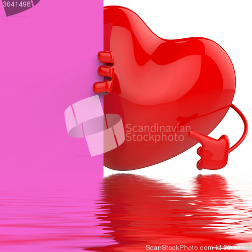 Image of Heart Behind Paper Displays Written Proposal Or Passionate Lette