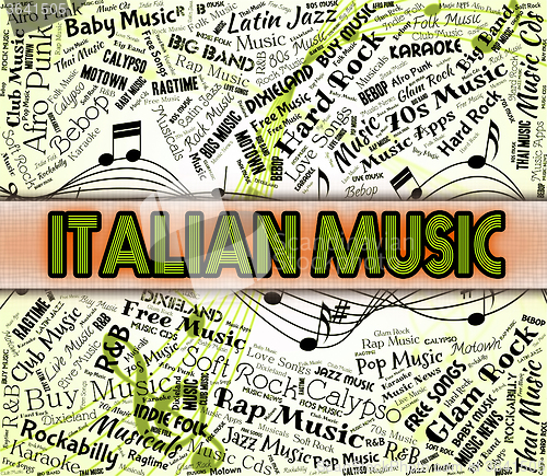 Image of Italian Music Indicates Sound Tracks And Acoustic