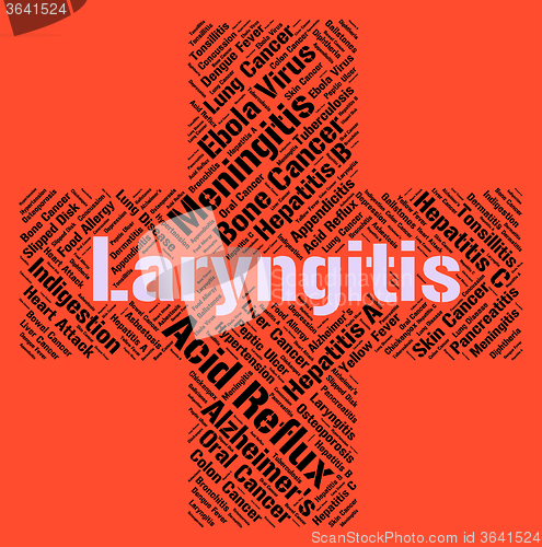 Image of Laryngitis Word Represents Poor Health And Ailment