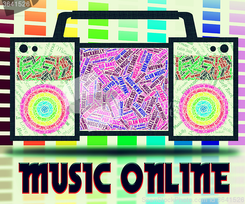 Image of Music Online Indicates World Wide Web And Acoustic