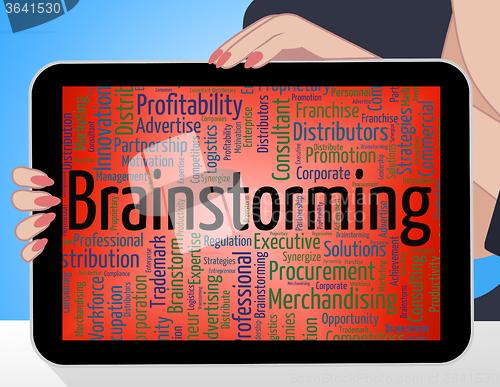 Image of Brainstorming Word Means Put Heads Together And Analyze