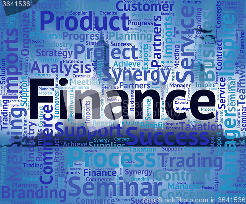 Image of Finance Word Shows Finances Commerce And Profit