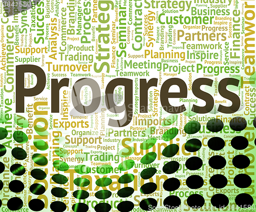 Image of Progress Word Indicates Progressing Progression And Words