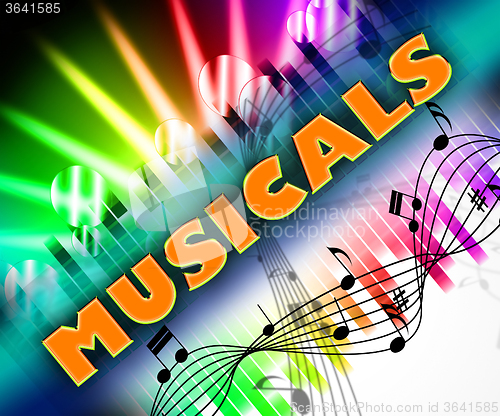 Image of Musicals Word Means Sound Track And Acoustic