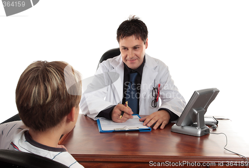 Image of Paediatrician doctor with child