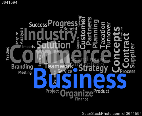 Image of Business Word Represents Commercial Corporations And Text