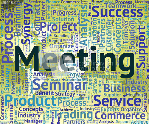 Image of Meeting Word Represents Get Together And Assembly