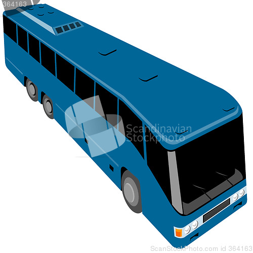 Image of Blue coach bus