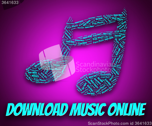 Image of Download Music Online Indicates Web Site And Application