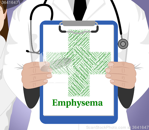 Image of Emphysema Word Shows Poor Health And Affliction