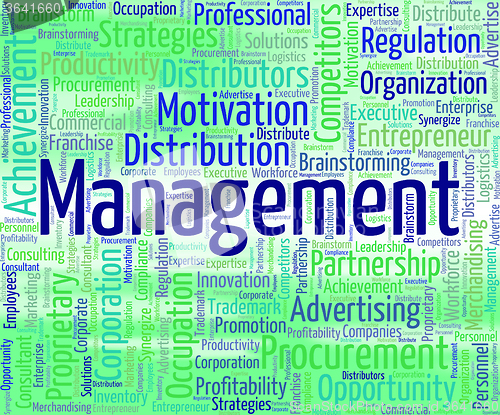 Image of Management Word Indicates Organization Business And Words