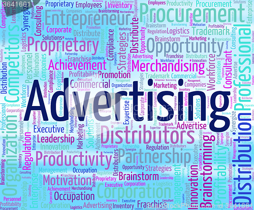 Image of Advertising Word Shows Market Text And Wordclouds