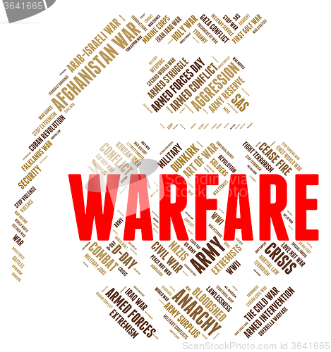 Image of Warfare Word Shows Fighting Battle And Skirmish