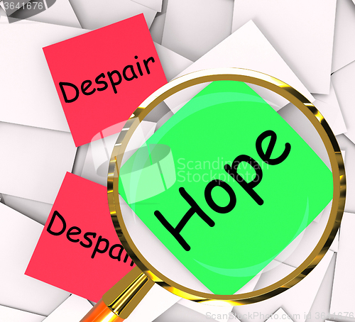 Image of Hope Despair Post-It Papers Show Hoping Or Depression