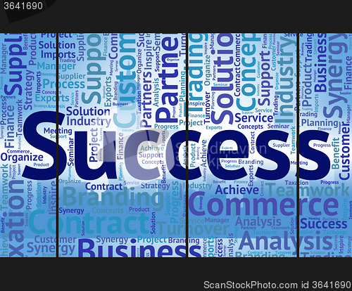 Image of Success Word Means Victory Progress And Successful