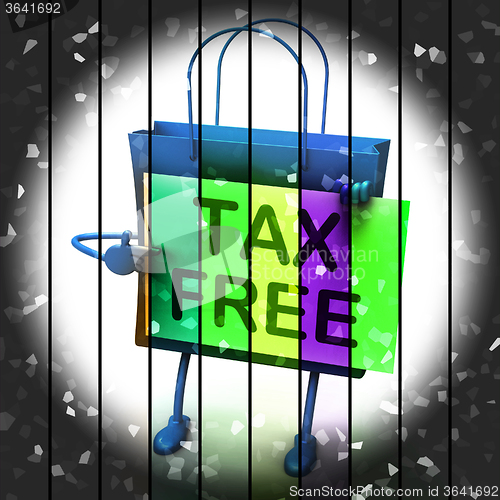 Image of Tax Free Shopping Bag Represents Duty Exempt Discounts