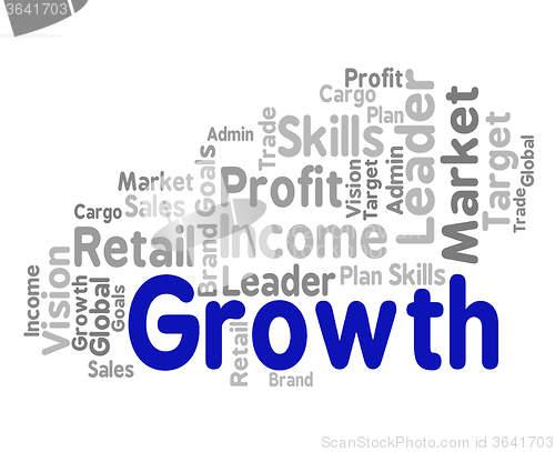 Image of Growth Word Means Wordclouds Rise And Wordcloud