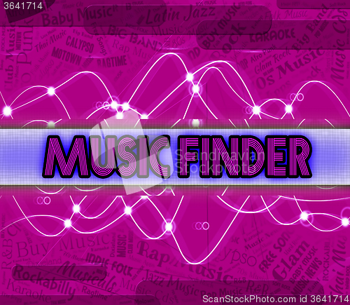 Image of Music Finder Means Search Out And Audio