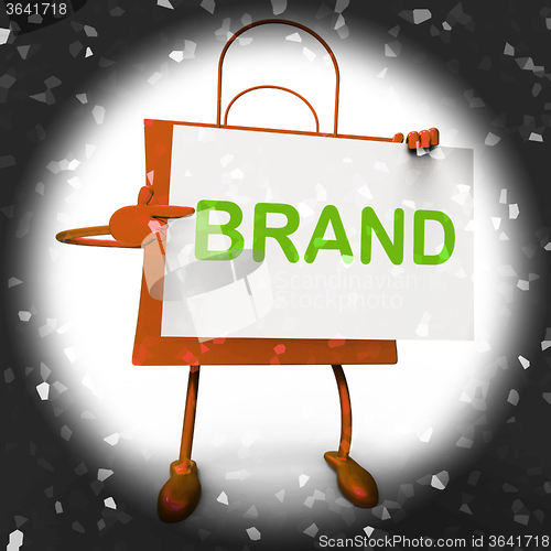 Image of Brand Shopping Bag Shows Branding Trademark or Product Label