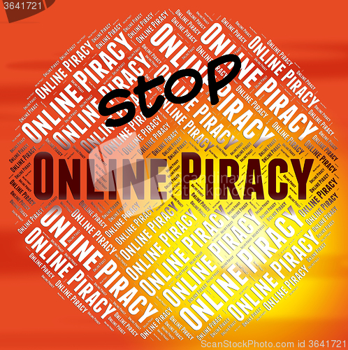 Image of Stop Online Piracy Indicates Web Site And Caution