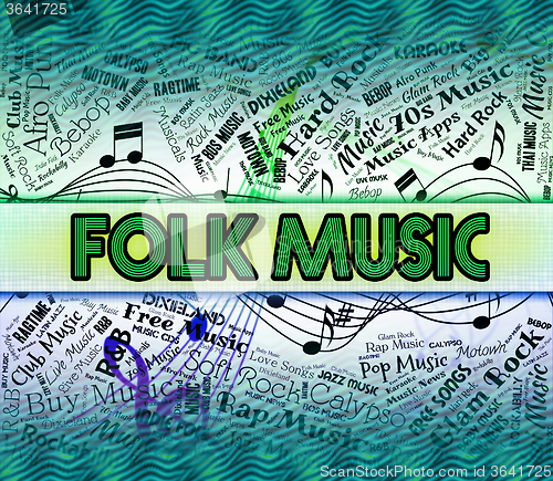 Image of Folk Music Shows Sound Tracks And Balladry