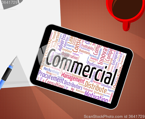 Image of Commercial Word Indicates Sell Wordcloud And Export