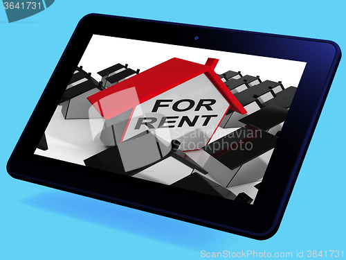 Image of For Rent House Tablet Means Leasing To Tenants