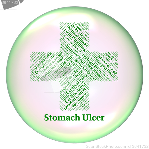 Image of Stomach Ulcer Represents Poor Health And Abscess
