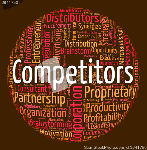 Image of Competitors Word Means Text Wordclouds And Words