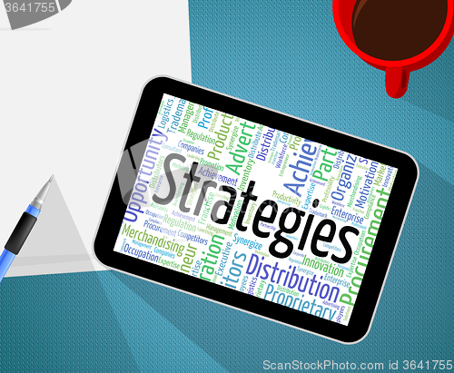 Image of Strategies Word Means Business Strategy And Innovation