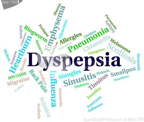 Image of Dyspepsia Word Indicates Ill Health And Acidosis