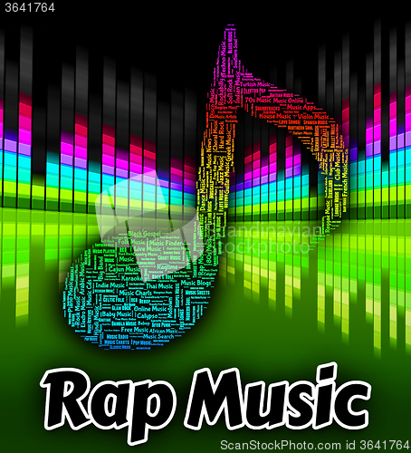 Image of Rap Music Shows Sound Track And Audio