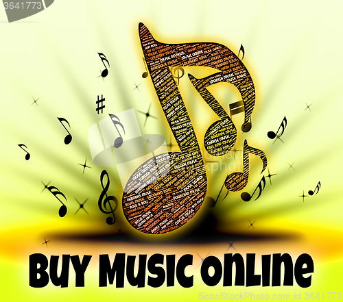 Image of Buy Music Online Represents World Wide Web And Audio