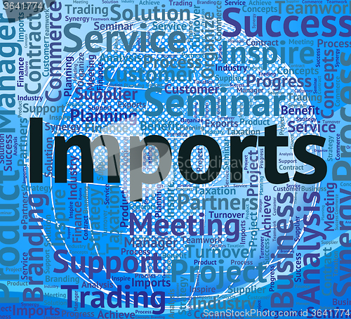 Image of Imports Word Represents Buy Abroad And Business