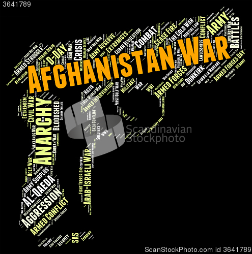 Image of Afghanistan War Means Military Action And Afghanistani