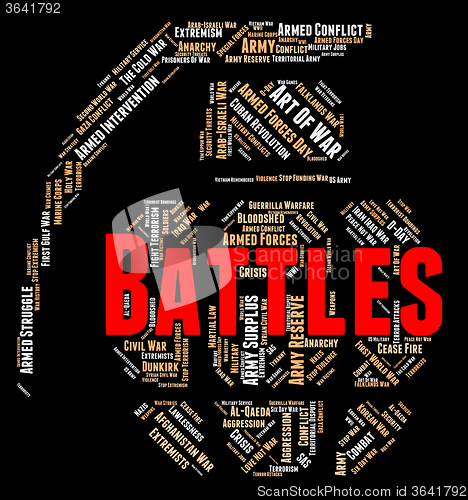 Image of Battles Word Shows Armed Conflict And Affray