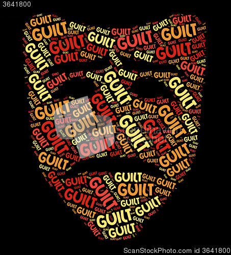 Image of Guilt Word Shows Feels Guilty And Conscience