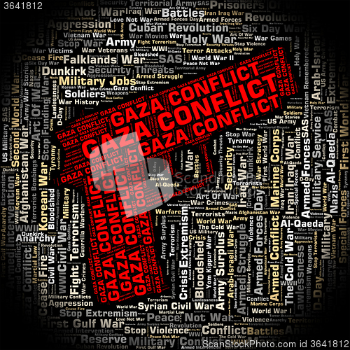 Image of Gaza Conflict Shows Combat Wordclouds And Wars