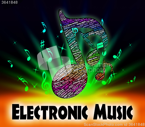 Image of Electronic Music Shows Sound Tracks And Computerized
