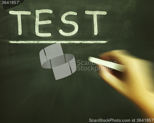 Image of Test Chalk Shows Assessment Exam And Grade