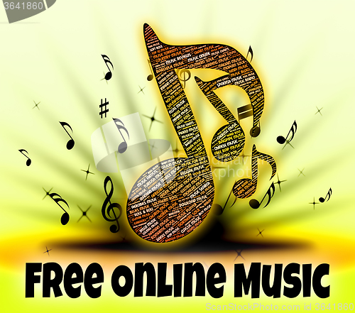 Image of Free Online Music Represents For Nothing And Freebie