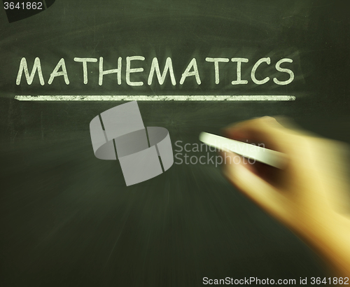 Image of Mathematics Chalk Means Geometry Calculus Or Statistics