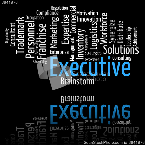 Image of Executive Word Indicates Senior Manager And Md