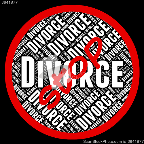 Image of Stop Divorce Represents Warning Sign And Annul