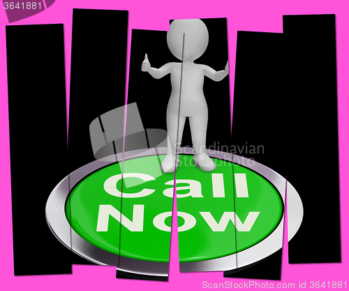 Image of Call Now Pressed Shows Customer Support Helpline