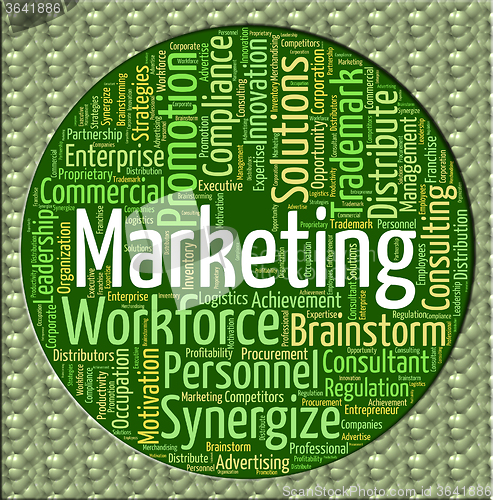 Image of Marketing Word Indicates Words Promotion And Markets